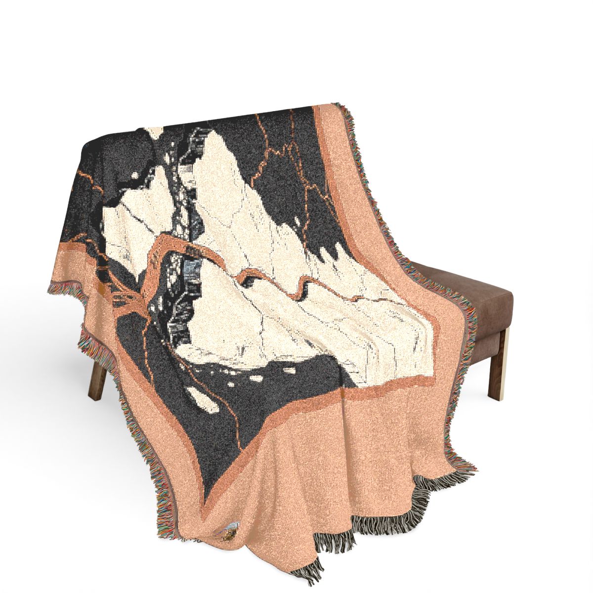 Original Art 1282 100% Cotton Woven Blanket, other view.