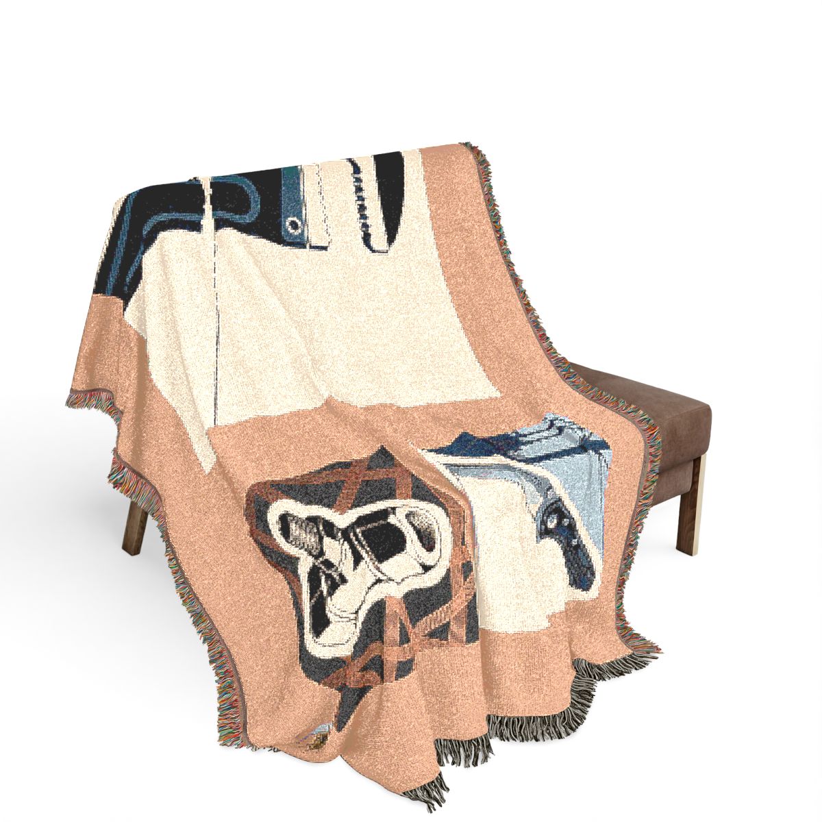 Original Art 1284 100% Cotton Woven Blanket, other view.