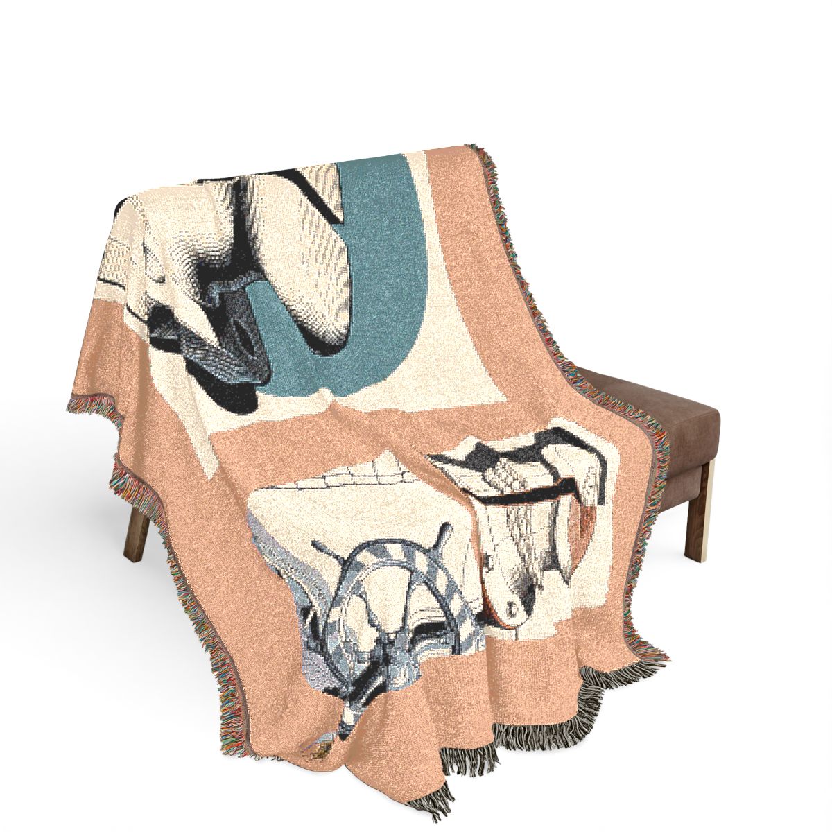 Original Art 961 100% Cotton Woven Blanket, other view.