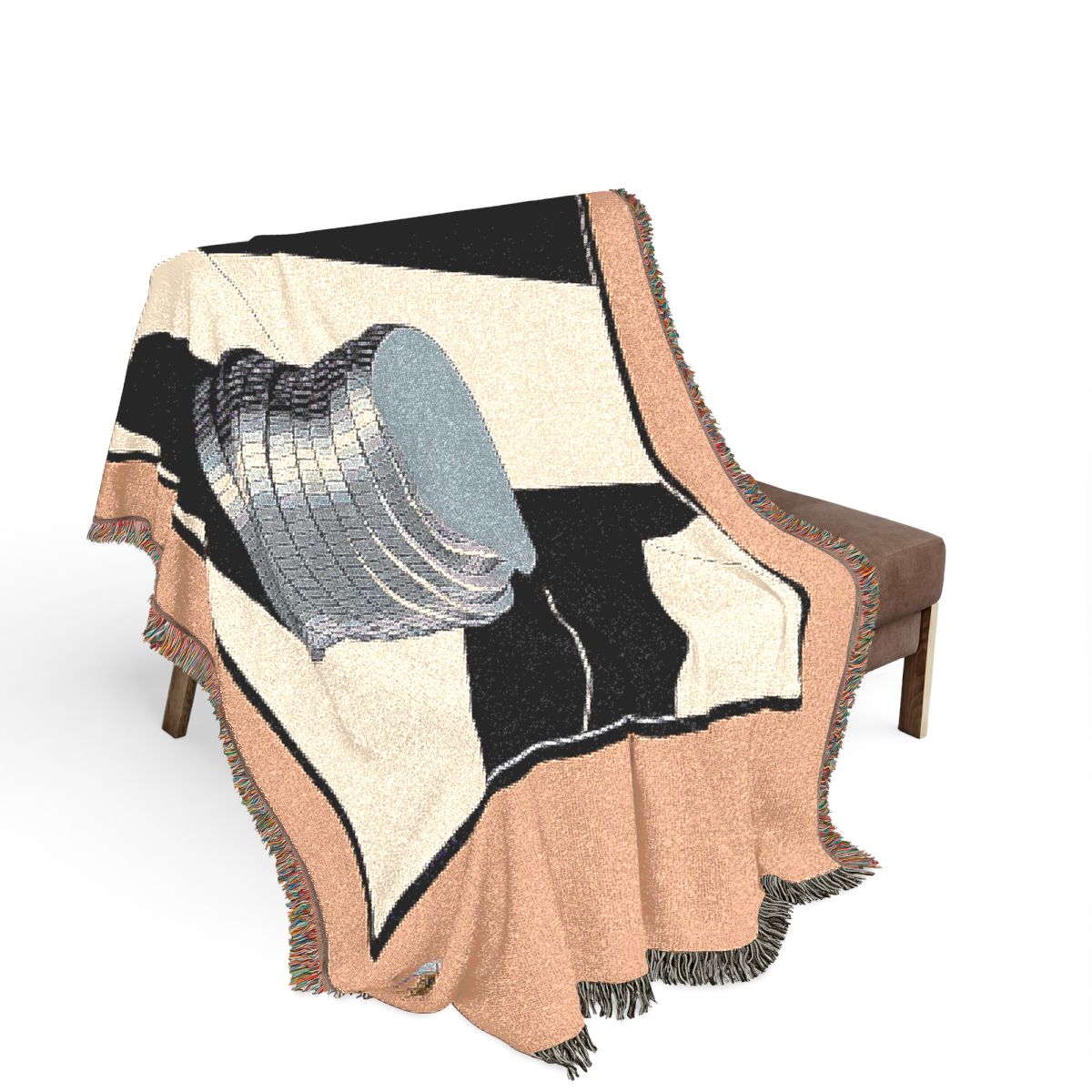 Original Art 962 100% Cotton Woven Blanket, other view.