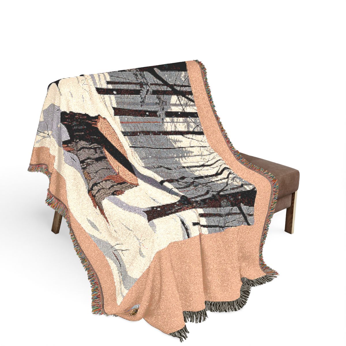 Original Art 964 100% Cotton Woven Blanket, other view.