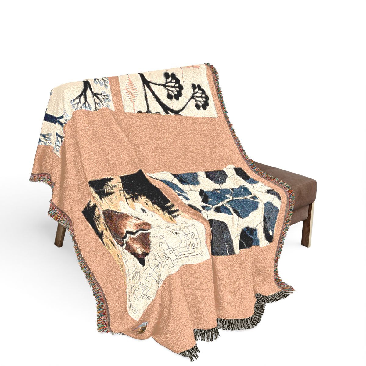 Original Art 966 100% Cotton Woven Blanket, other view.