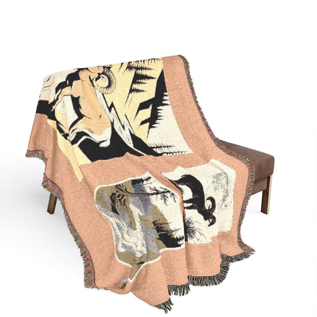 Original Art 971 100% Cotton Woven Blanket, other view.