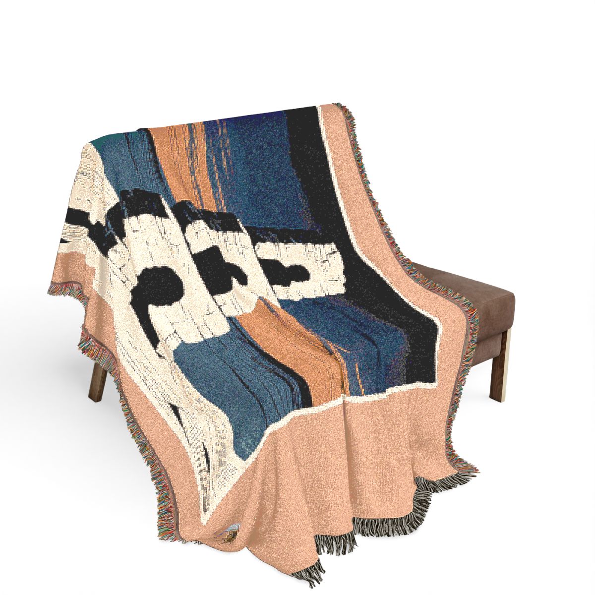 Original Art 974 100% Cotton Woven Blanket, other view.