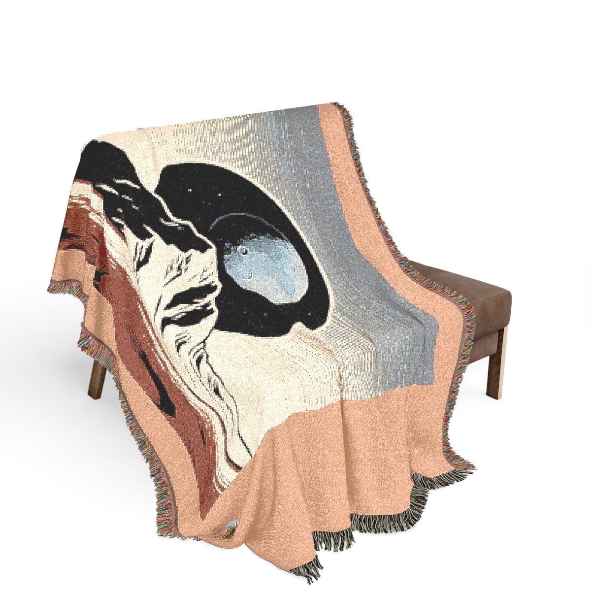 Original Art 977 100% Cotton Woven Blanket, other view.