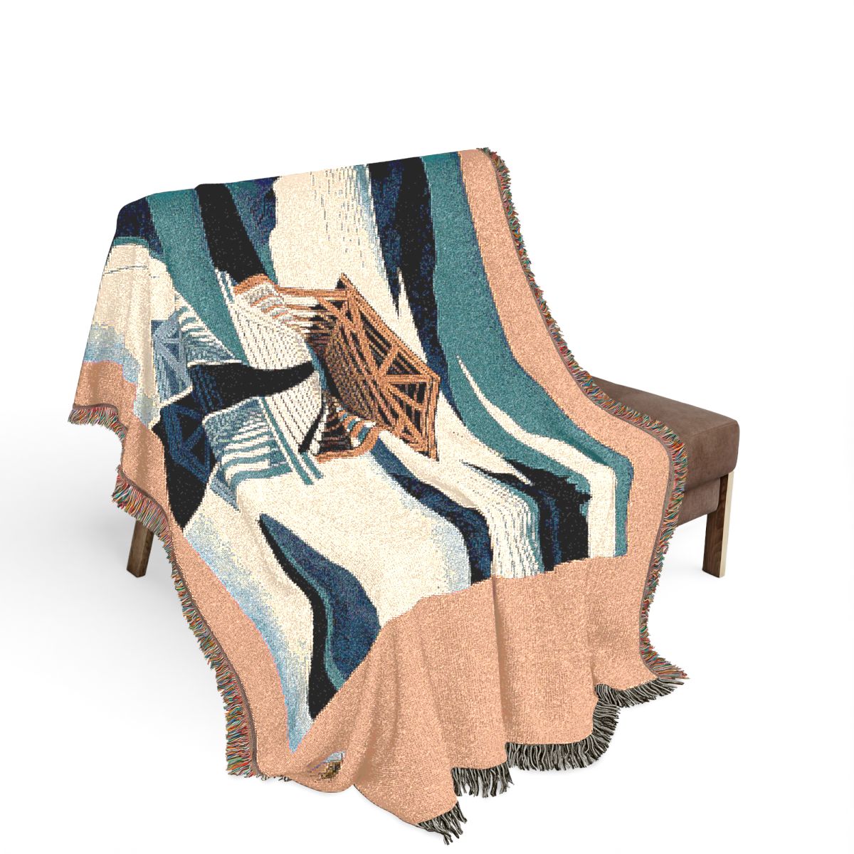 Original Art 985 100% Cotton Woven Blanket, other view.