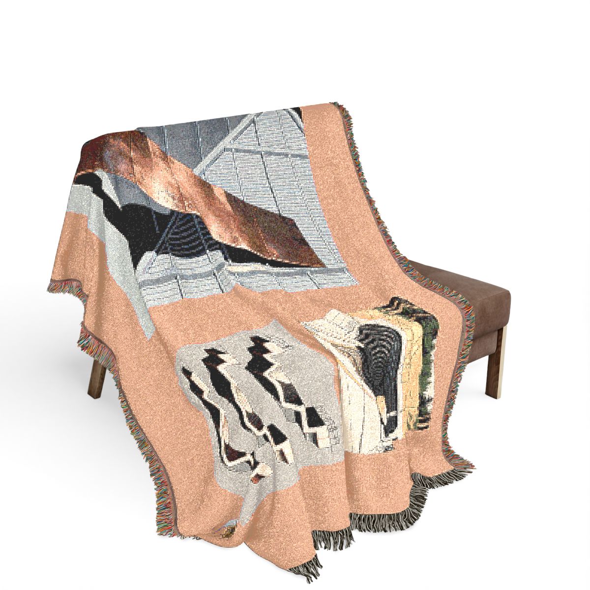 Original Art 986 100% Cotton Woven Blanket, other view.