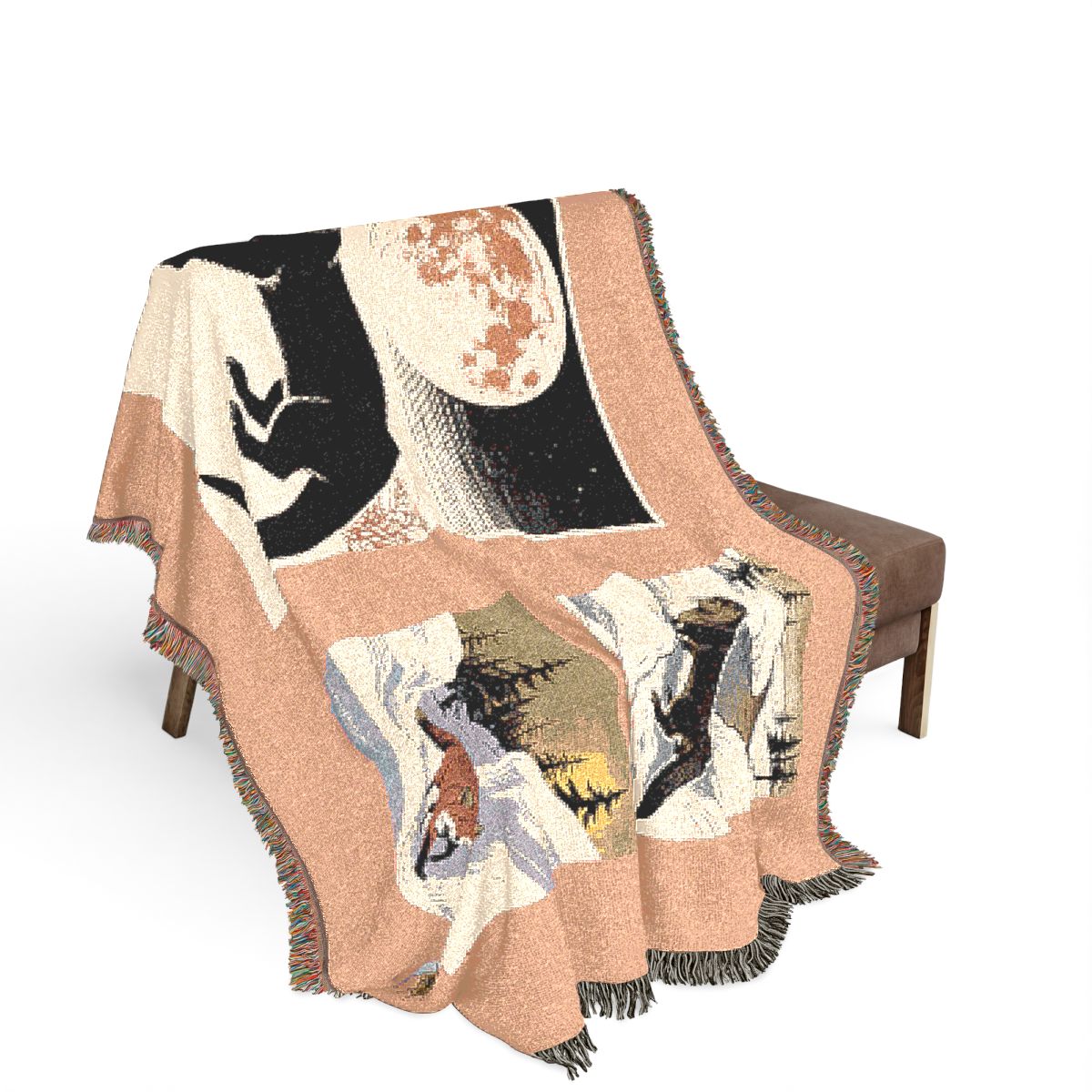 Original Art 987 100% Cotton Woven Blanket, other view.