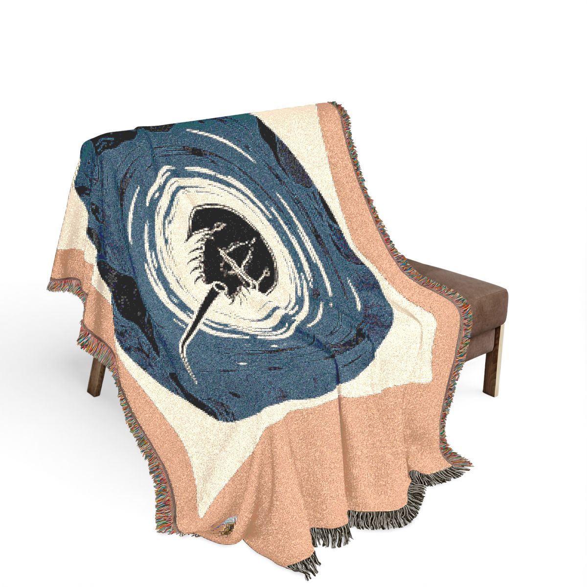 Original Art 989 100% Cotton Woven Blanket, other view.