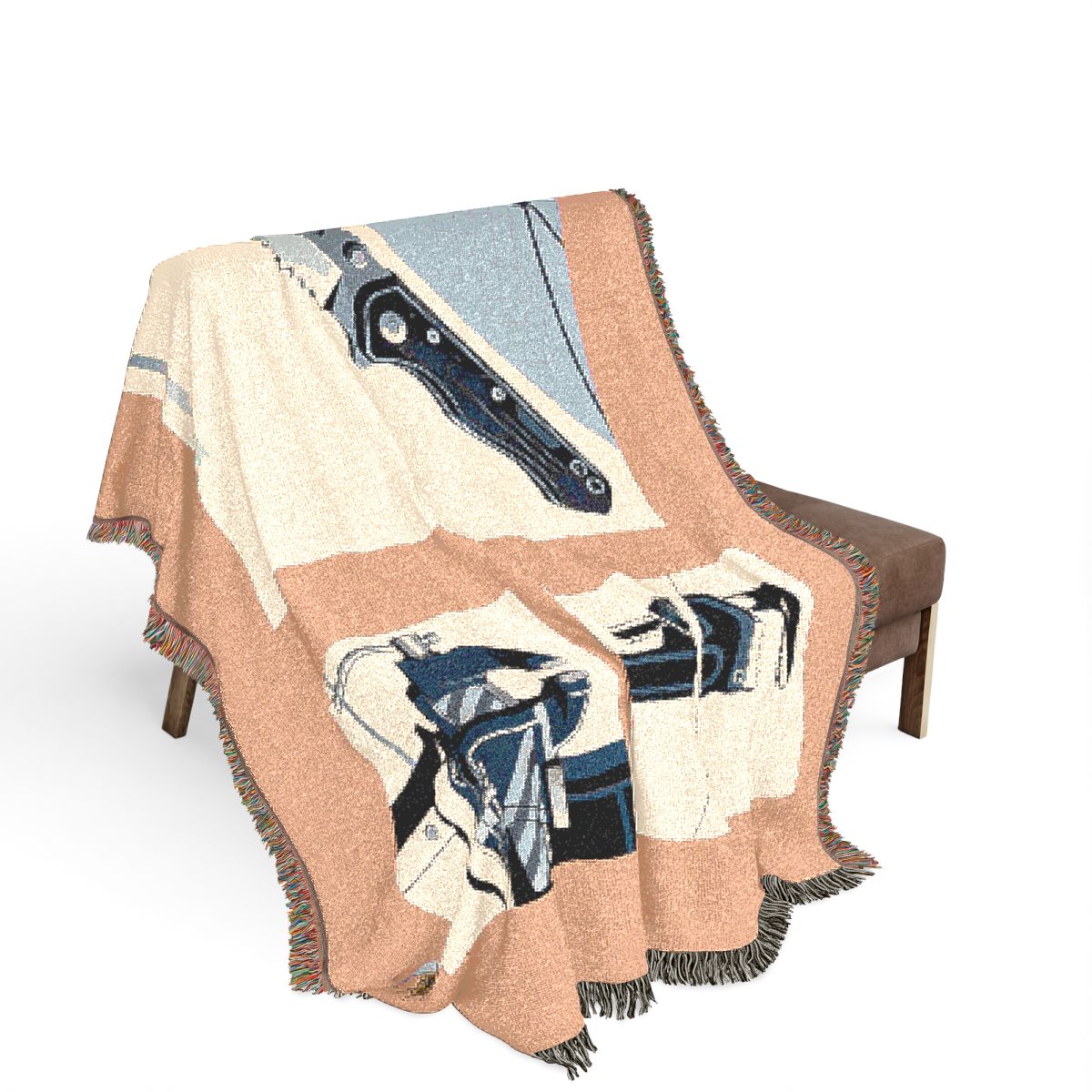 Original Art 1001 100% Cotton Woven Blanket, other view.