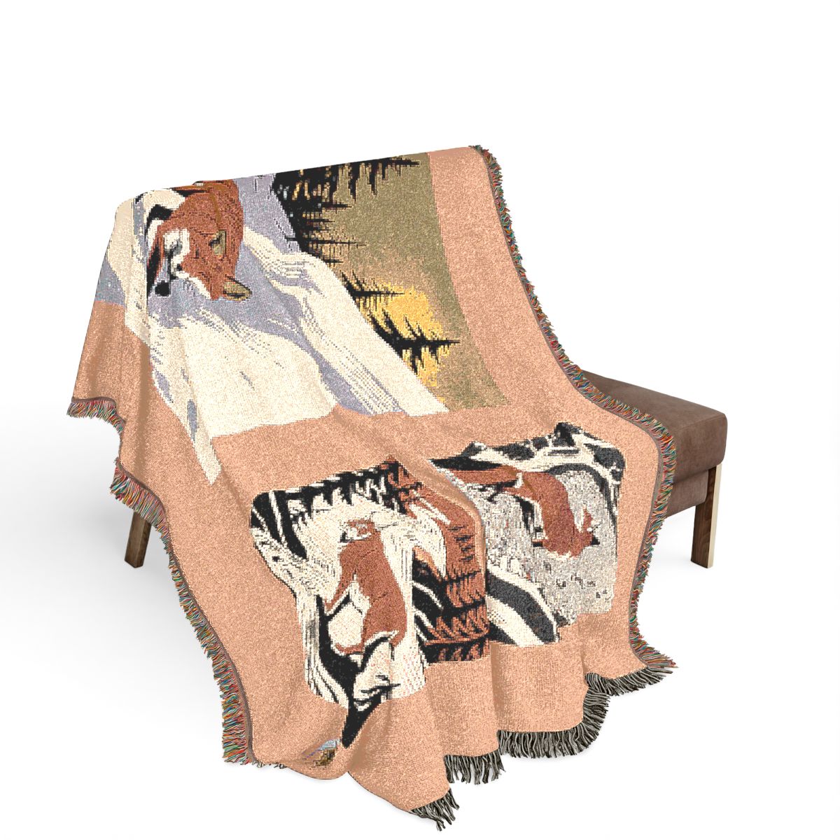 Original Art 1003 100% Cotton Woven Blanket, other view.