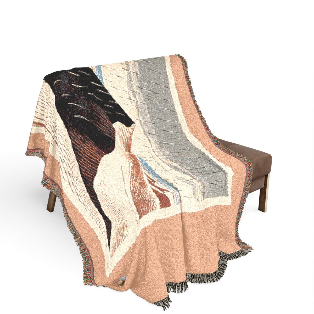 Original Art 1011 100% Cotton Woven Blanket, other view.