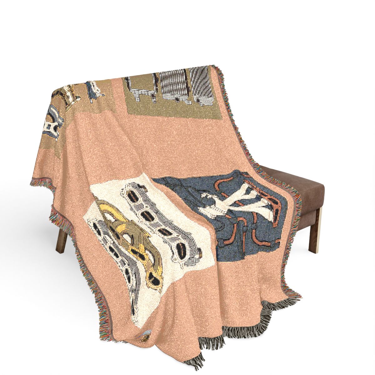 Original Art 1014 100% Cotton Woven Blanket — Artwork / 80" × 60"