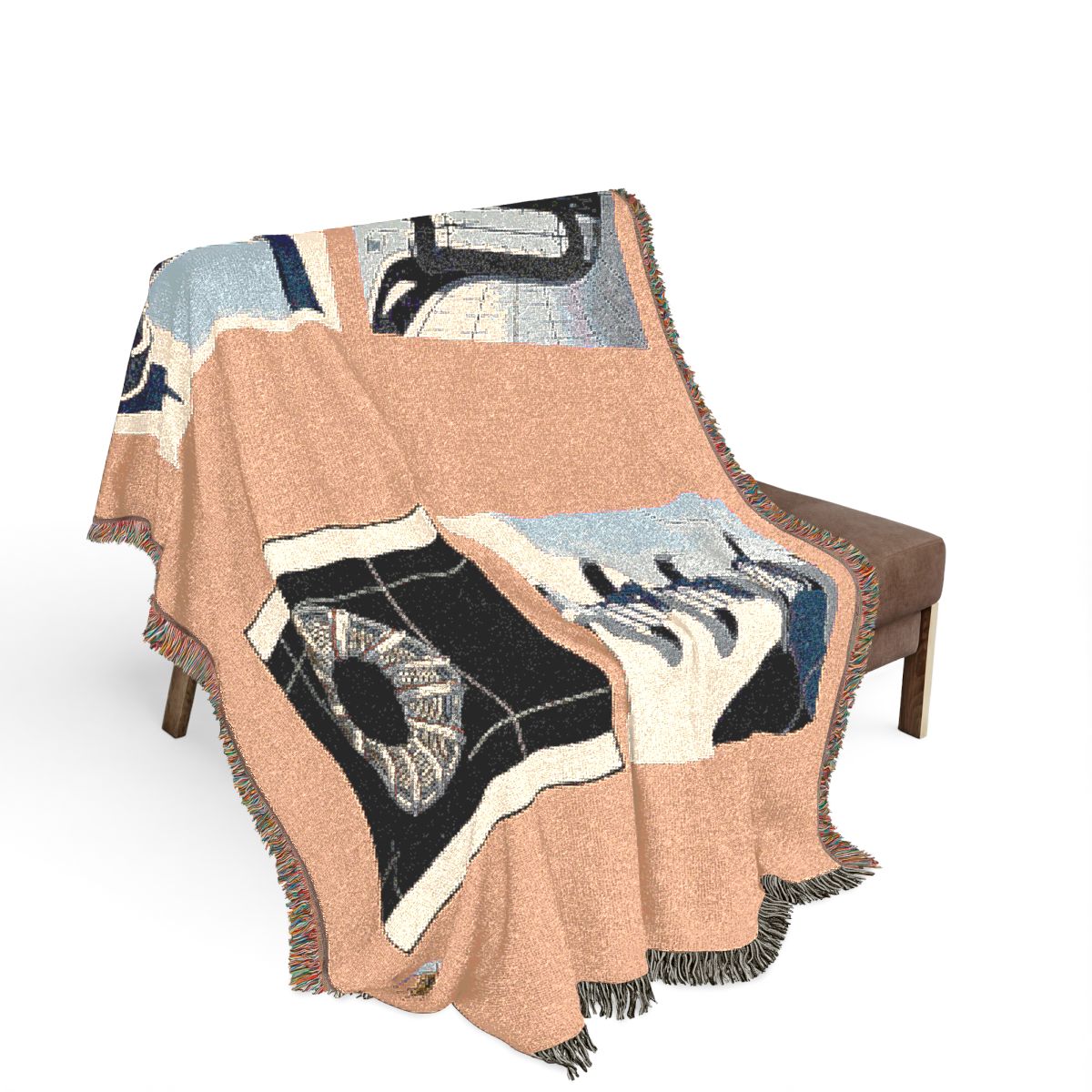 Original Art 1016 100% Cotton Woven Blanket — Artwork / 80" × 60"