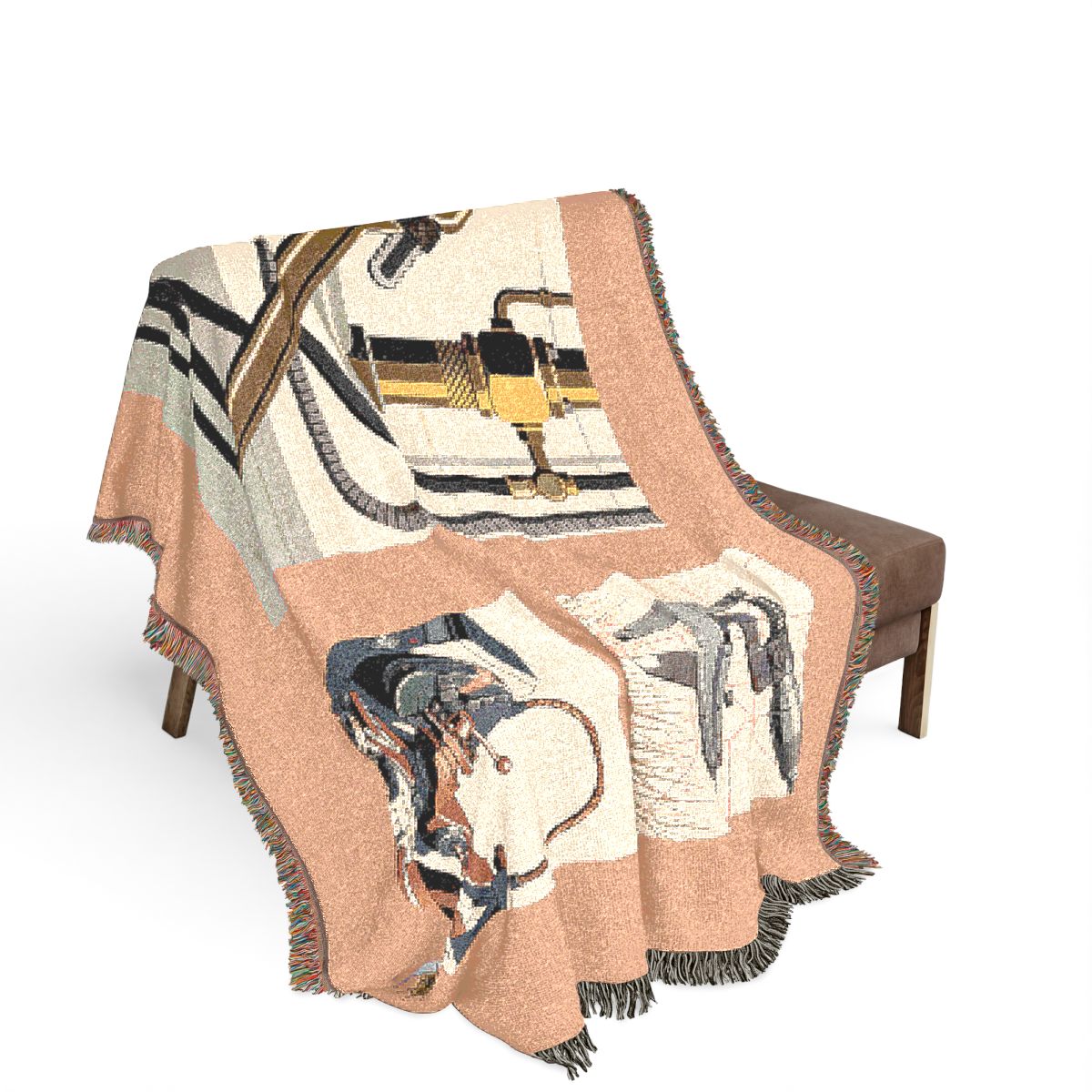 Original Art 1029 100% Cotton Woven Blanket — Artwork / 80" × 60"