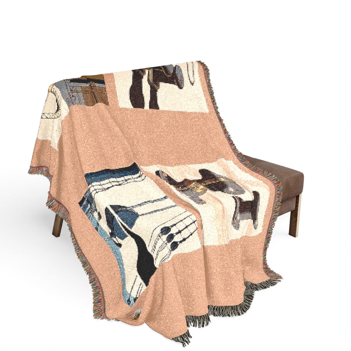 Original Art 1044 100% Cotton Woven Blanket — Artwork / 80" × 60"