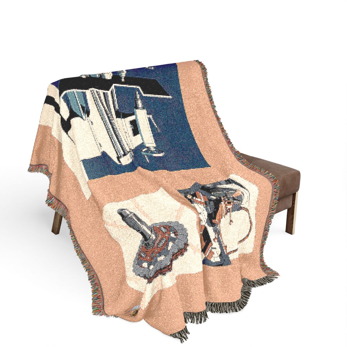 Original Art 1045 100% Cotton Woven Blanket — Artwork / 80" × 60"