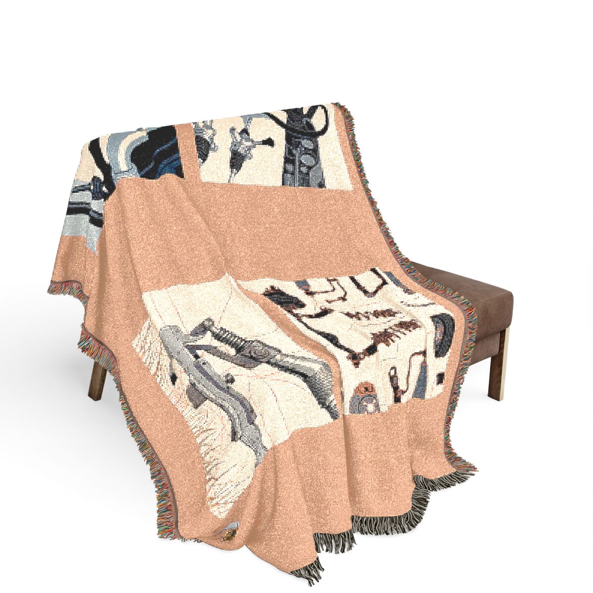 Original Art 1068 100% Cotton Woven Blanket — Artwork / 80" × 60"