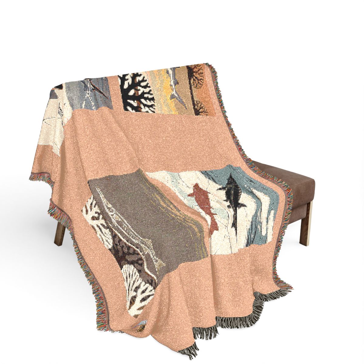 Original Art 1081 100% Cotton Woven Blanket — Artwork / 80" × 60"