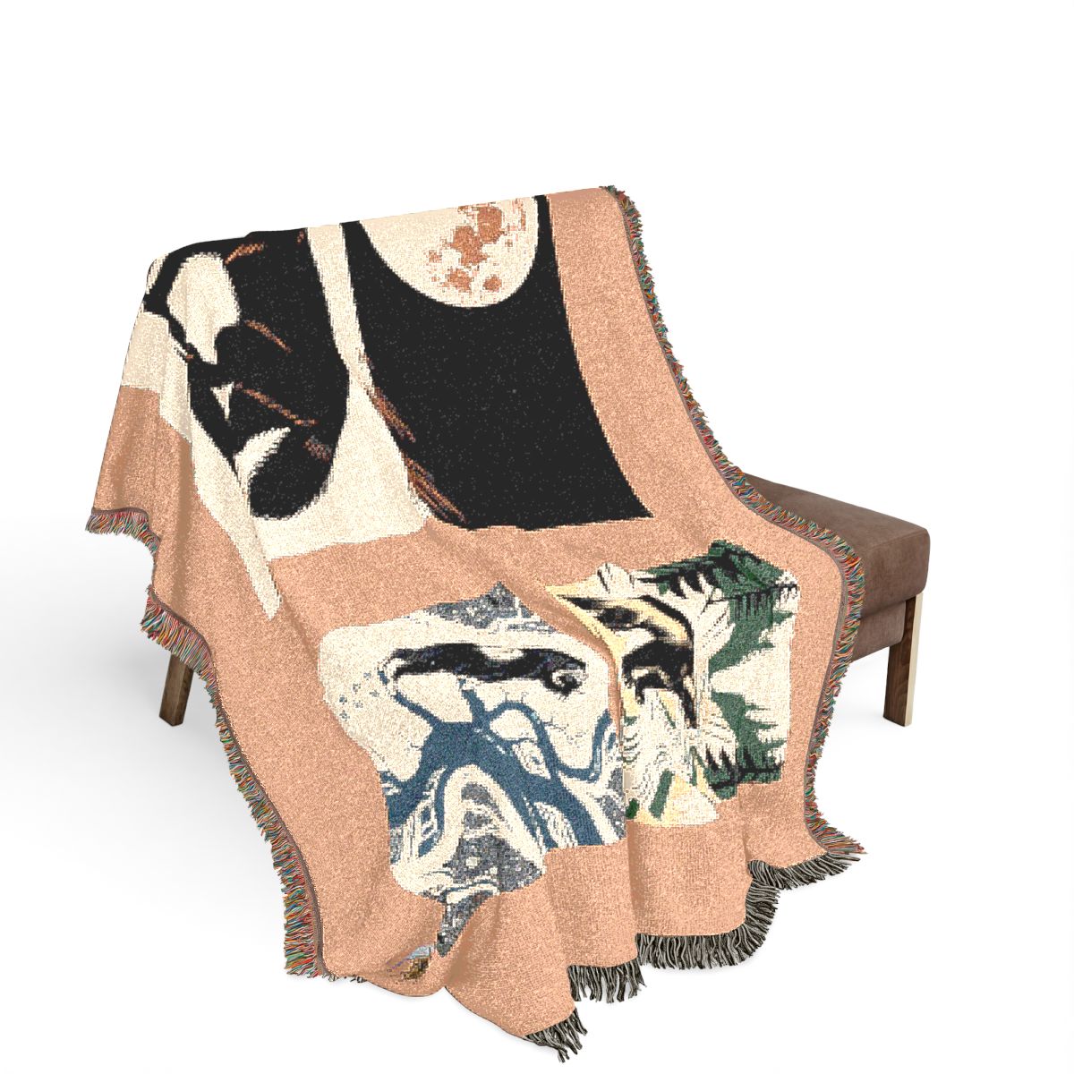Original Art 1095 100% Cotton Woven Blanket — Artwork / 80" × 60"
