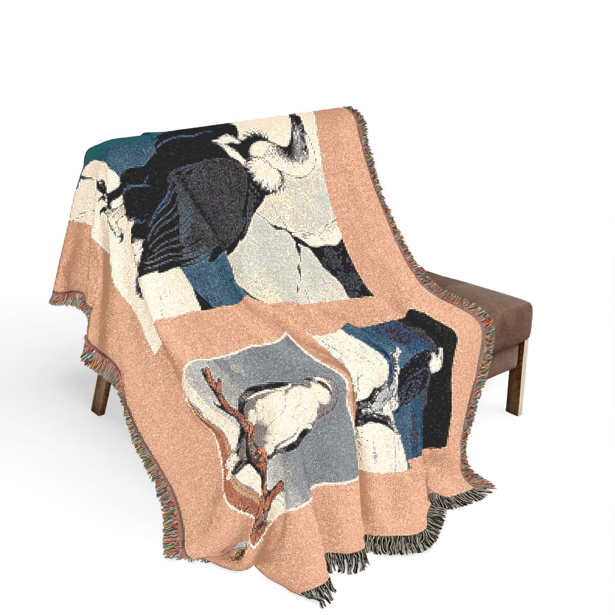 Original Art 1113 100% Cotton Woven Blanket — Artwork / 80" × 60"