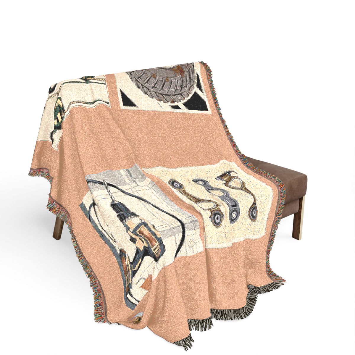 Original Art 660 100% Cotton Woven Blanket - Artwork / 80" × 60"