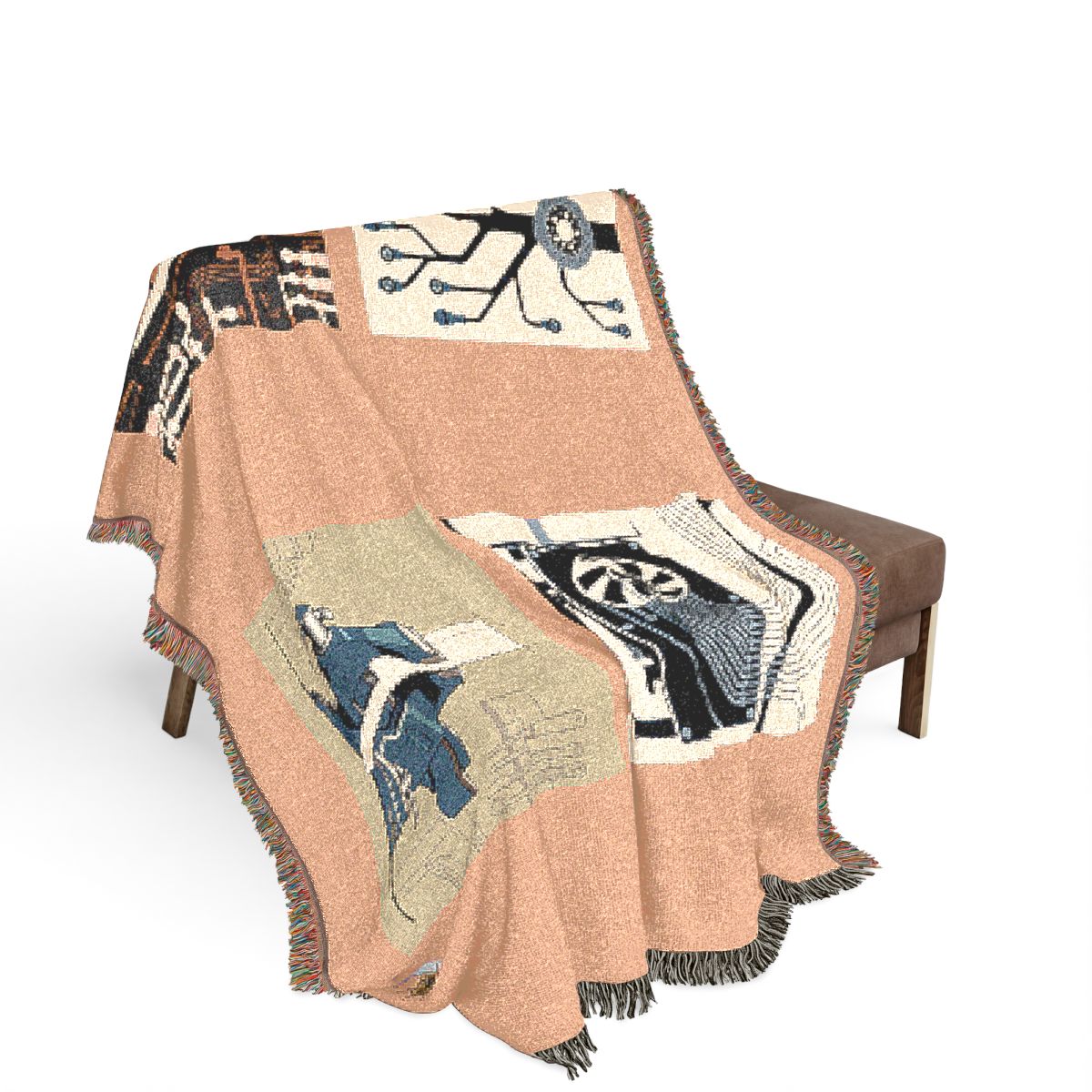 Original Art 698 100% Cotton Woven Blanket - Artwork / 80" × 60"