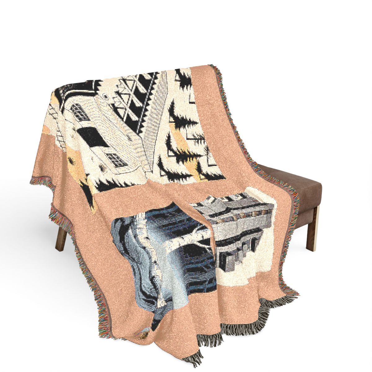 Original Art 700 100% Cotton Woven Blanket - Artwork / 80" × 60"