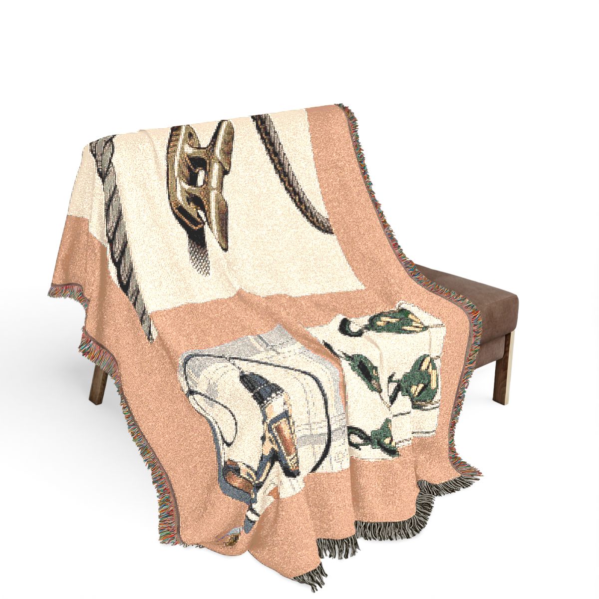 Original Art 712 100% Cotton Woven Blanket - Artwork / 80" × 60"