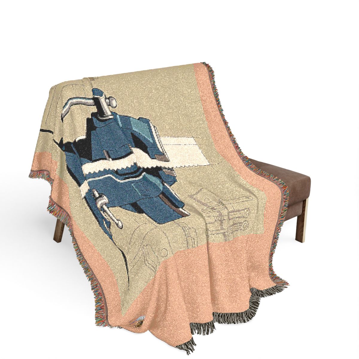 Original Art 713 100% Cotton Woven Blanket - Artwork / 80" × 60"