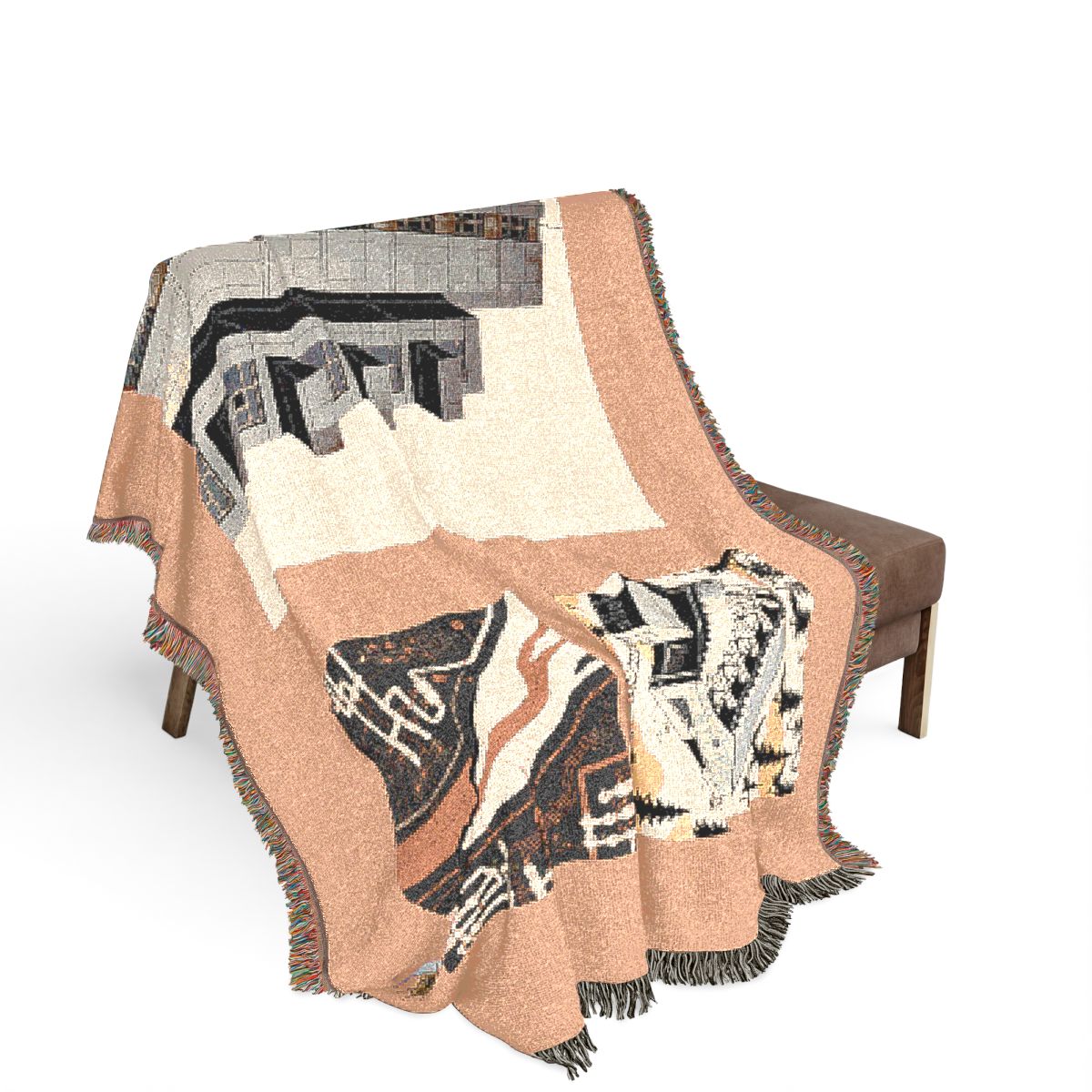 Original Art 716 100% Cotton Woven Blanket - Artwork / 80" × 60"