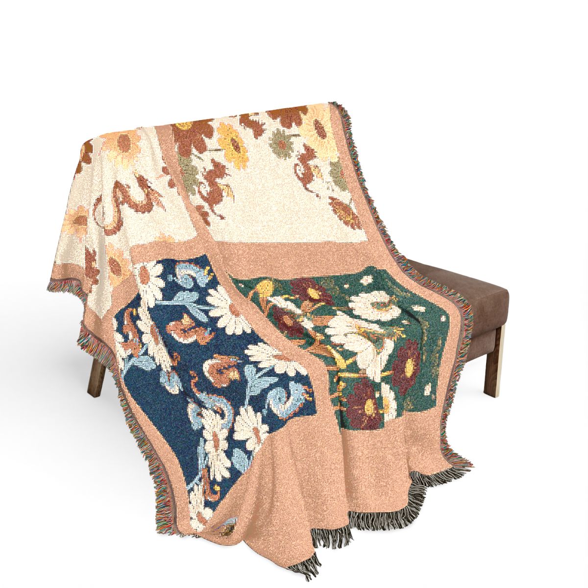 Original Art 7 100% Cotton Woven Blanket - Artwork / 80" × 60"