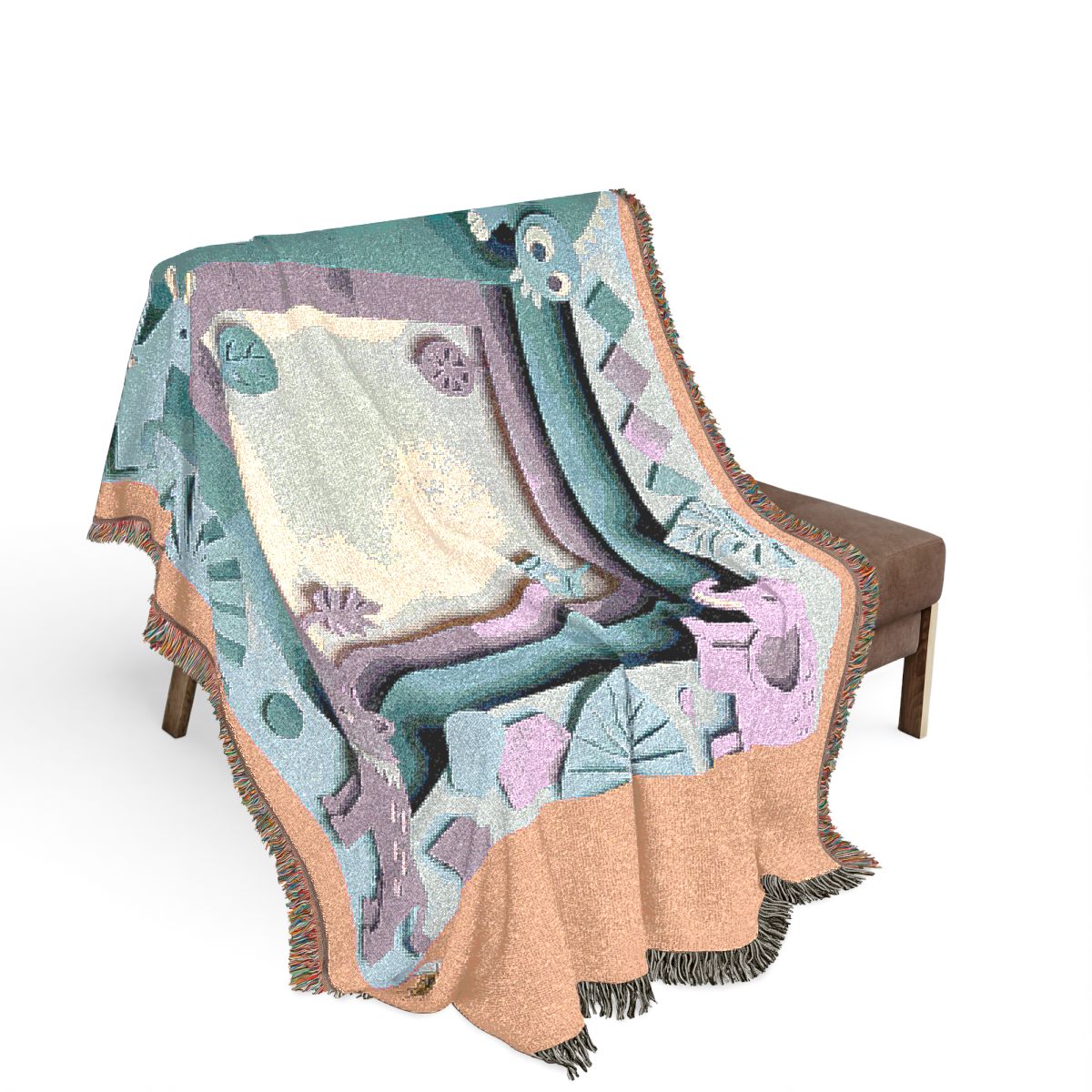 Original Art 47 100% Cotton Woven Blanket - Artwork / 80" × 60"