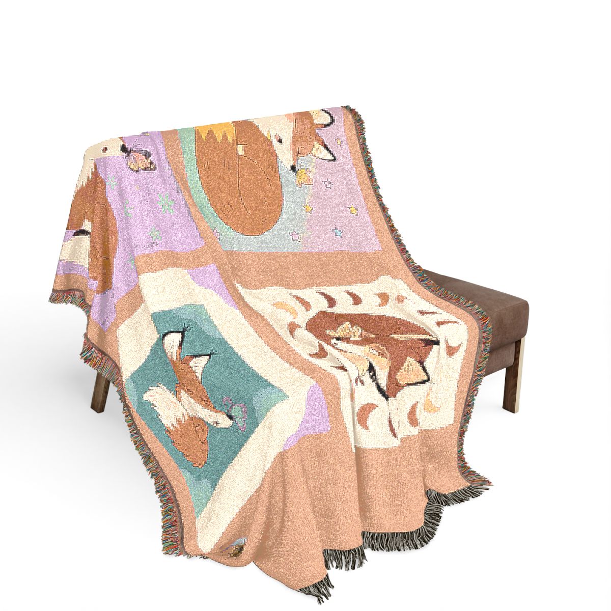 Original Art 63 100% Cotton Woven Blanket - Artwork / 80" × 60"