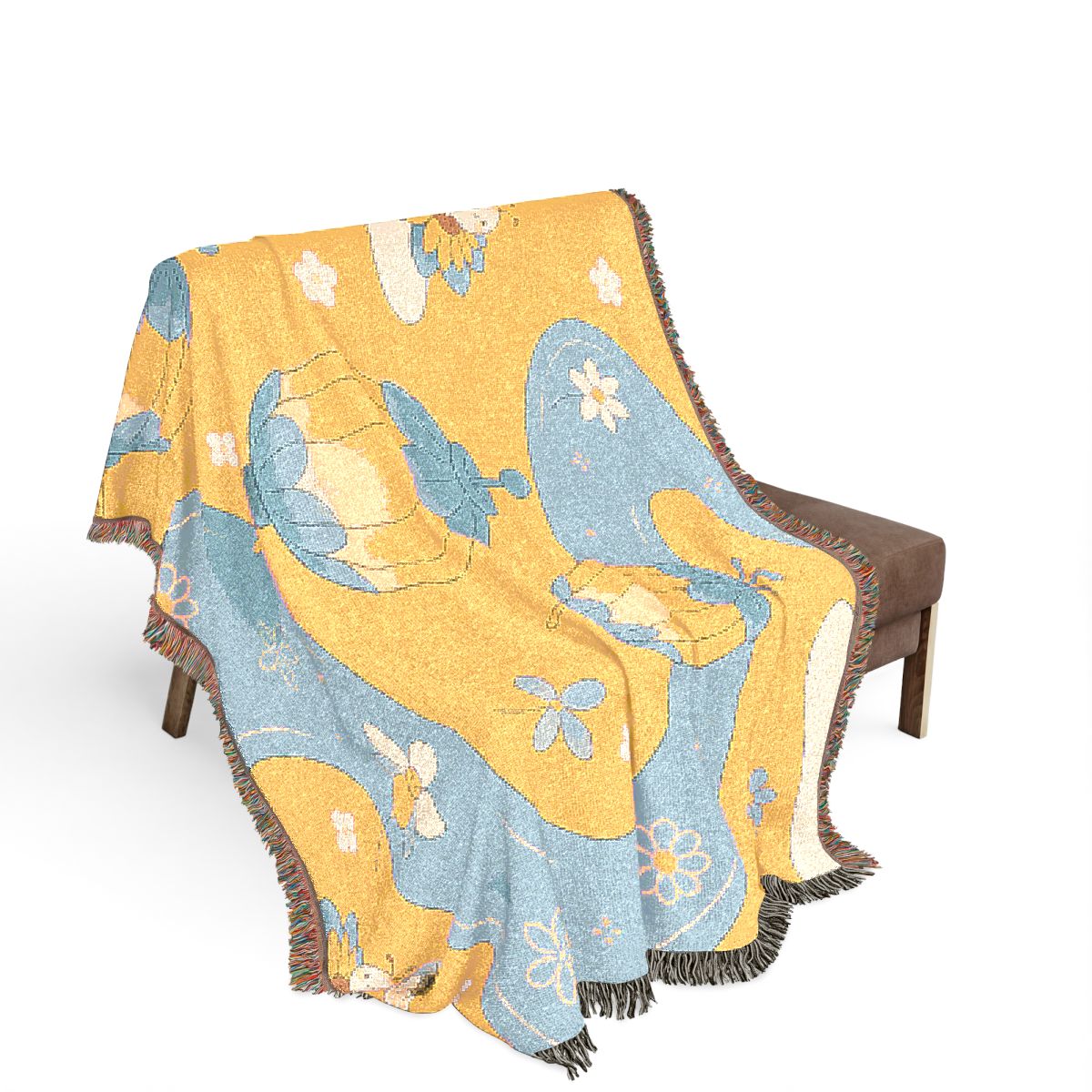 Original Art 74 100% Cotton Woven Blanket - Artwork / 80" × 60"
