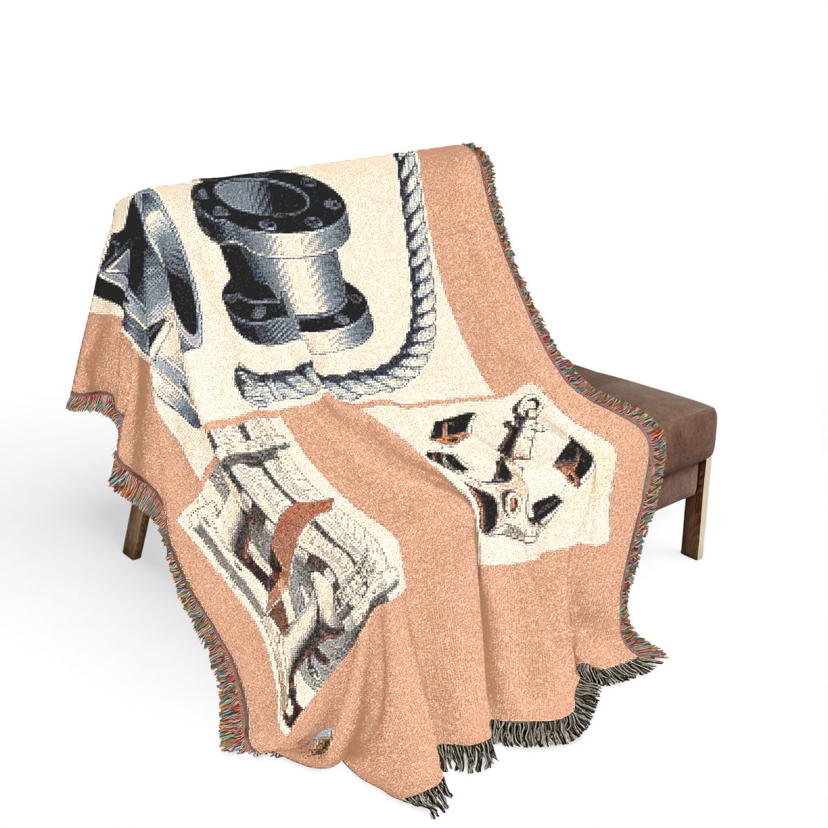 Original Art 123 100% Cotton Woven Blanket - Artwork / 80" × 60"