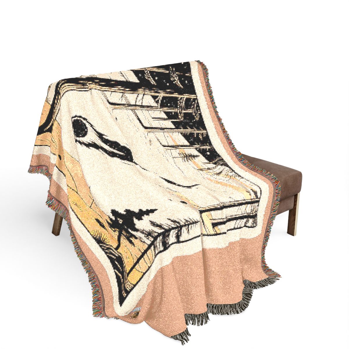 Original Art 1305 100% Cotton Woven Blanket - Artwork / 80" × 60"