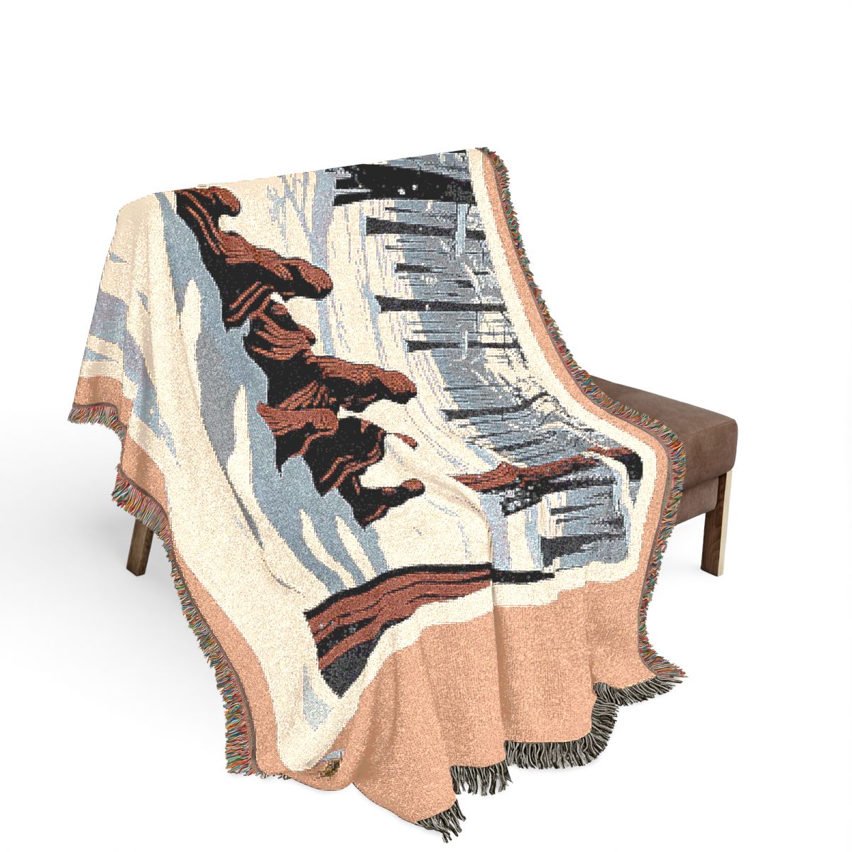 Original Art 1306 100% Cotton Woven Blanket - Artwork / 80" × 60"