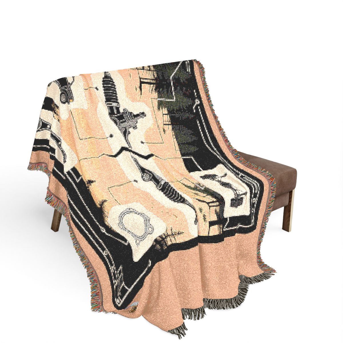 Original Art 1319 100% Cotton Woven Blanket - Artwork / 80" × 60"
