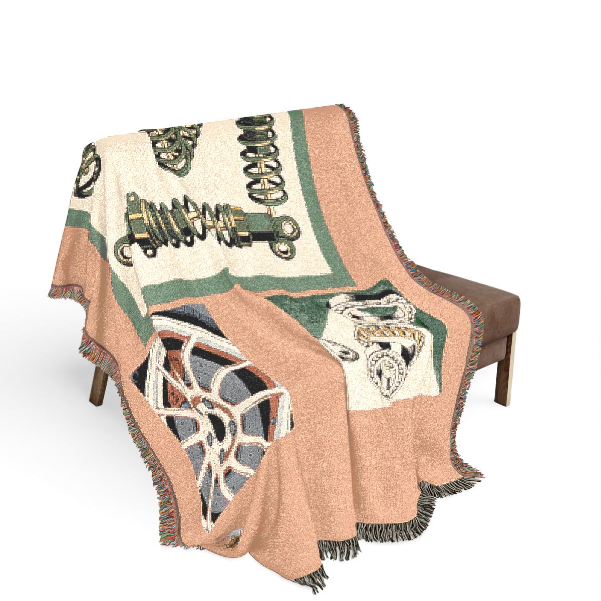 Original Art 1332 100% Cotton Woven Blanket - Artwork / 80" × 60"